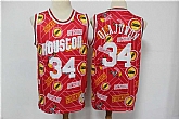 Rockets 34 Hakeem Olajuwon Red Hardwood Classics Tear Up Pack Swingman Jersey,baseball caps,new era cap wholesale,wholesale hats
